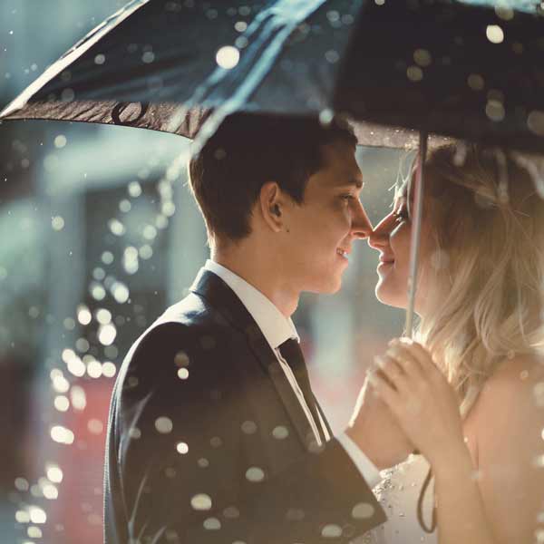 Regen Hochzeit